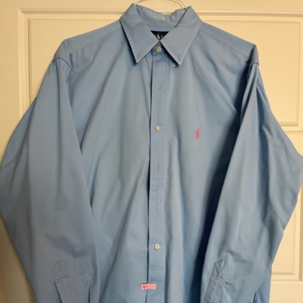 Classic  Ralph Lauren Polo Blake Shirt, Men's Medium, Light Blue